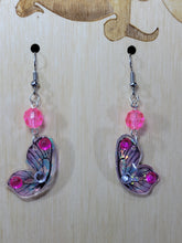 Load image into Gallery viewer, Pink Butterfly Wing Earrings Small
