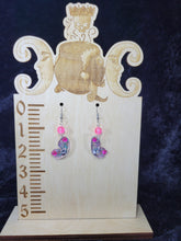 Load image into Gallery viewer, Pink Butterfly Wing Earrings Small