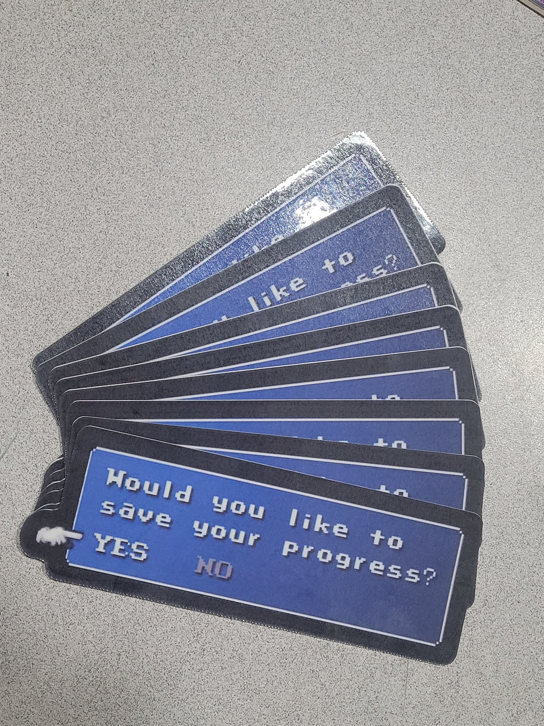 Save Your Progress Bookmark