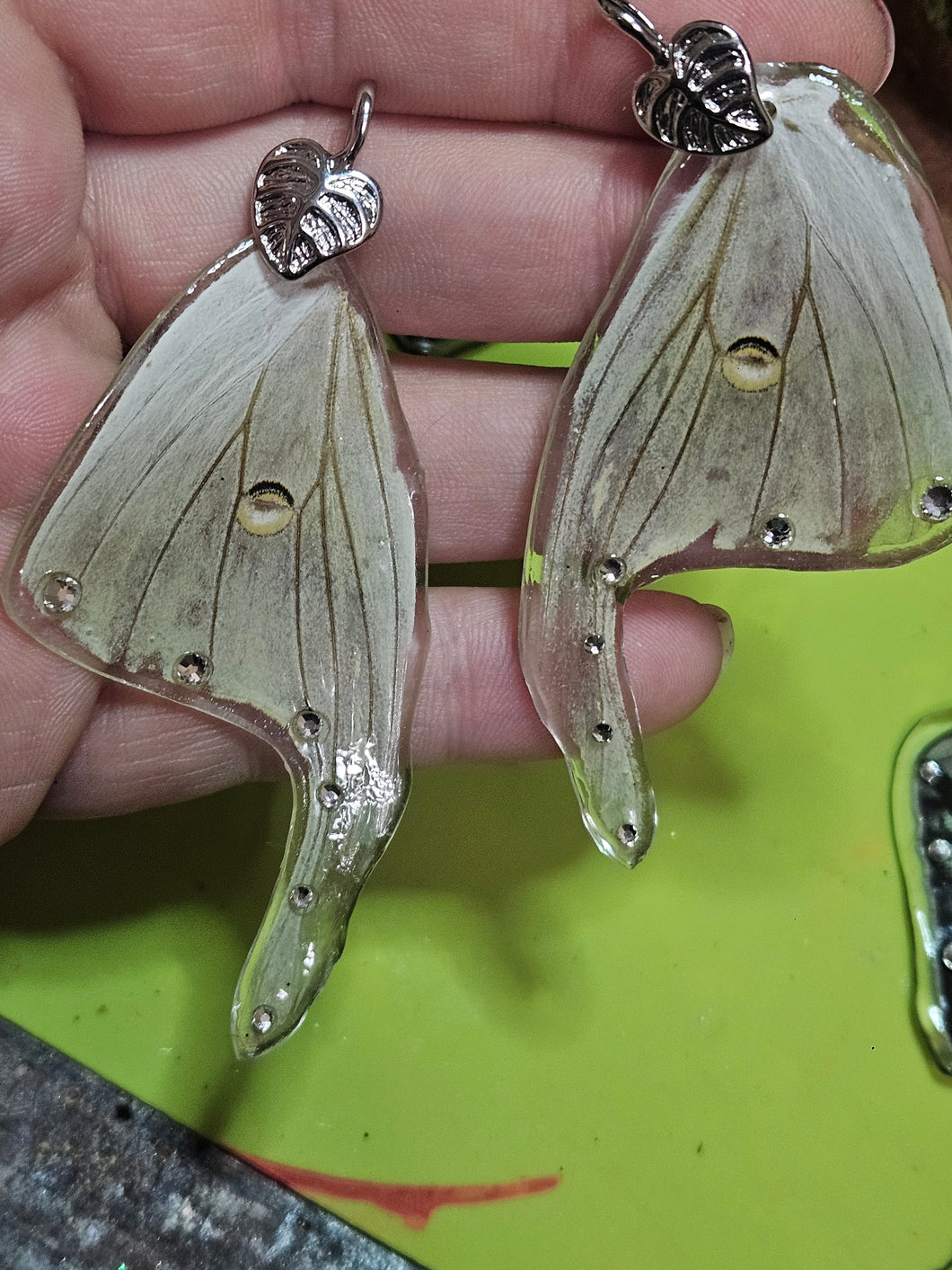 Luna Moth Wing Earrings