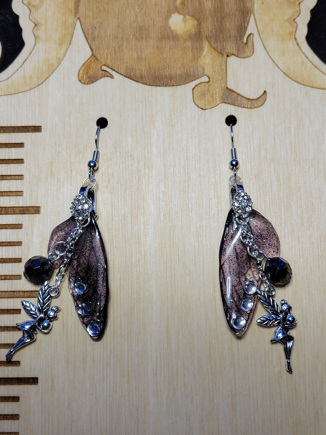 Black Fairy Wing Earring