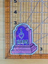 Load image into Gallery viewer, I ♡ Naps Headstone -Sticker/Magnet
