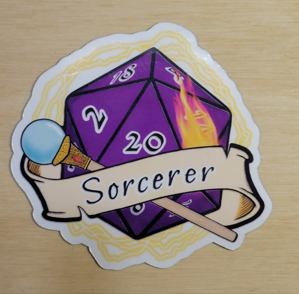 D20 Sorcerer - Sticker/Magnet
