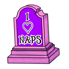 Load image into Gallery viewer, I ♡ Naps Headstone -Sticker/Magnet
